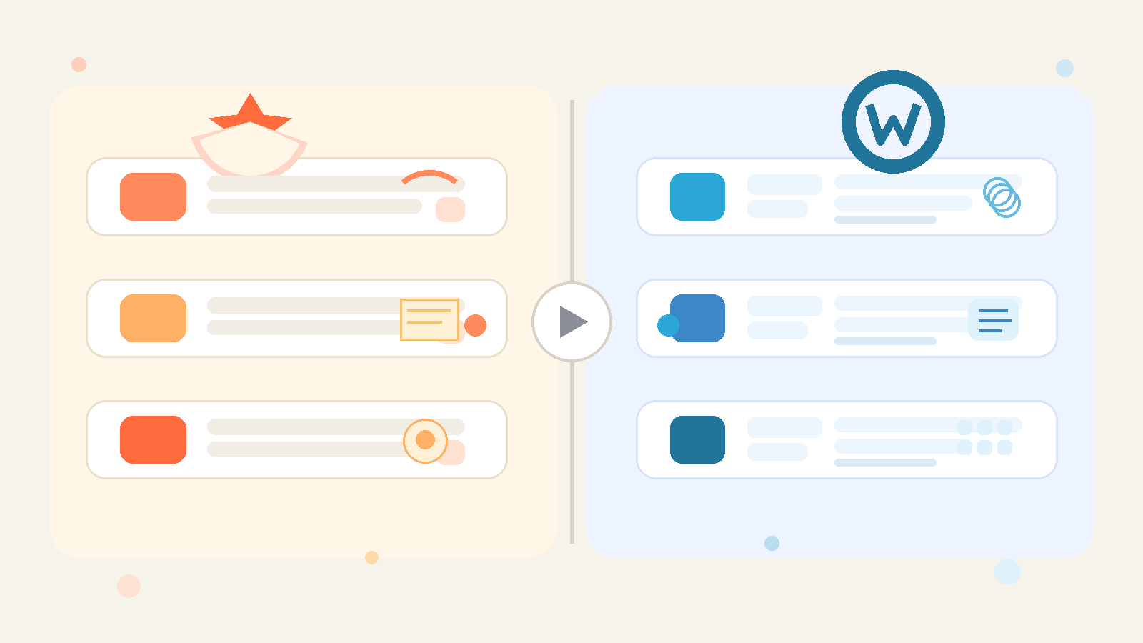 AstroとWordPressの違いを用途別に整理した比較イメージ